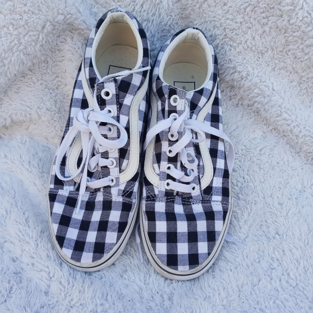 VANS Sneakers Unisex US Men 5.5 / US womens 7.0 Plaid Black White